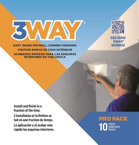 3Way Inside Drywall Corners - Wallboard Trim & Tool