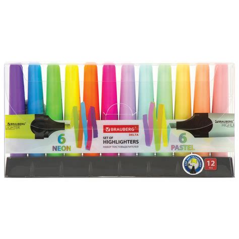 Набор текстовыделителей BRAUBERG DELTA - «Лучшие текстовыделители ...