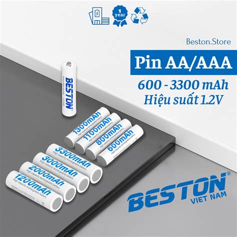 Pin sạc AA AAA 1 2V Dung lương 600mAh đến 3300 mAh BESTON Shopee