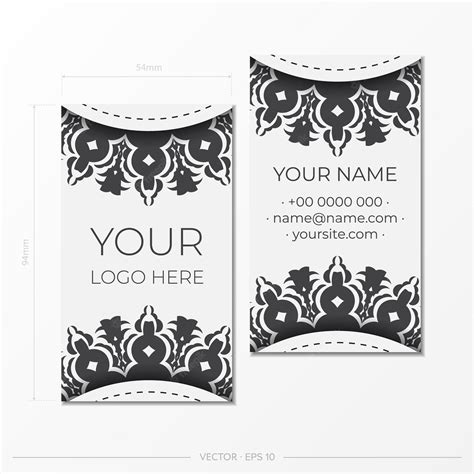 Premium Vector Business Card Preparation With Vintage Ornament