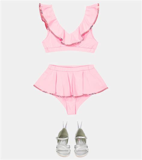 Piana Ruffled Bikini Bottoms In Pink Marysia Bumby Mytheresa