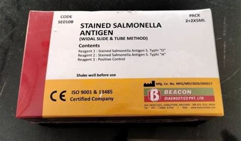 Beakon Stained Salmonella Antigen Widal Test Kit At Rs Box Widal