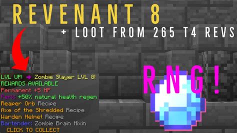 Revenant Loot From T Revs Hypixel Skyblock Youtube