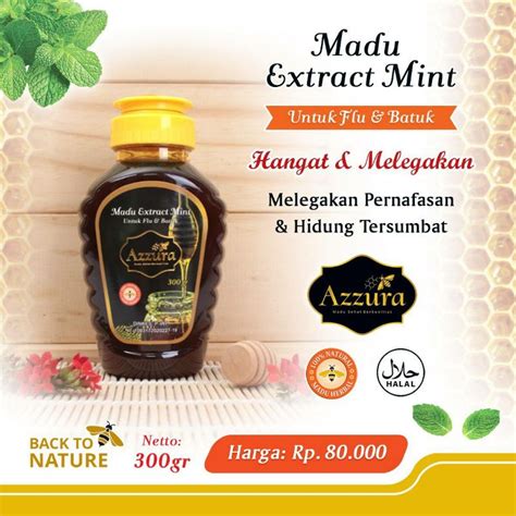 Jual Madu Extract Mint Flu Batuk Pernafasan Dan Hidung Tersumbat Gr