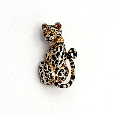 Leopard Brooch Pin Etsy