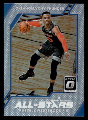 2017 18 Donruss Optic 6 Russell Westbrook All Stars Holo Prizm Thunder