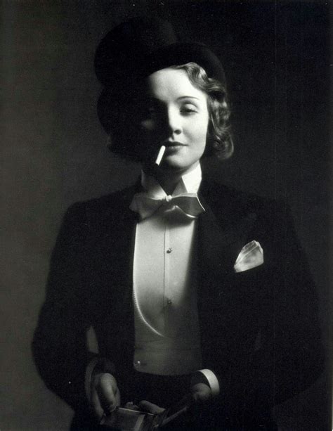 Marlene Dietrich Classic Top Hat And Tails Marlene Dietrich