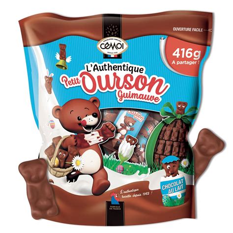 Sachet L Authentique Petit Ourson Guimauve de Pâques Cémoi 416g