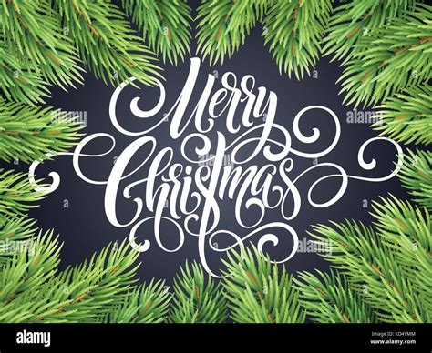 Feliz Navidad Escritura Letras Script Saludos Fondo Con Un árbol De