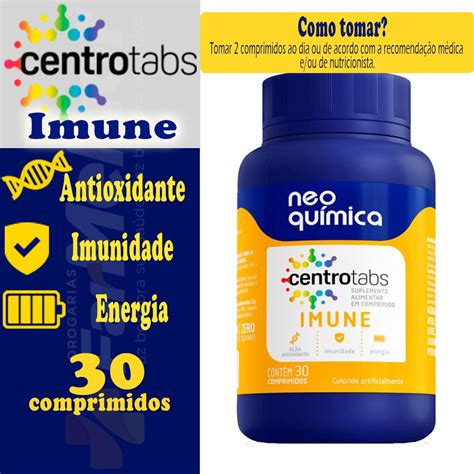 Centrotabs Imune Imunidade Energia A O Antioxidante Vitamina C E