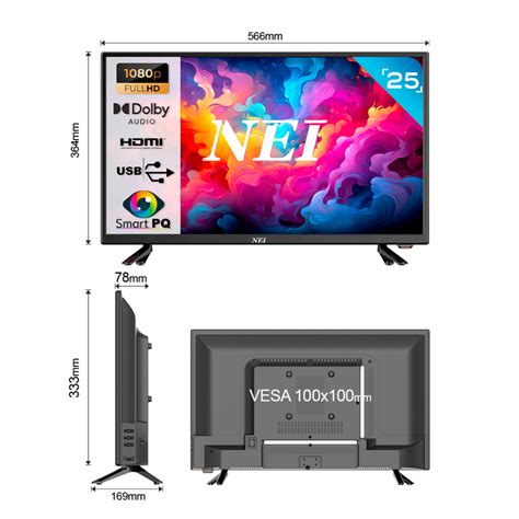 Телевизор LED NEI, 25" (62 см), 25NE5000, Full HD, Клас F - eMAG.bg