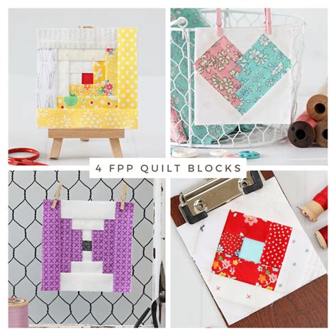 Foundation Paper Piecing Quilt Block Bundle Patterns Log Cabin