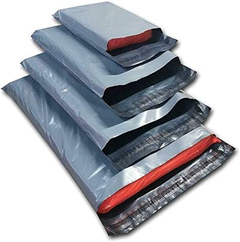 100 Grey Mailing Bags 6x9 50 Recycled Plastic Material Self Seal