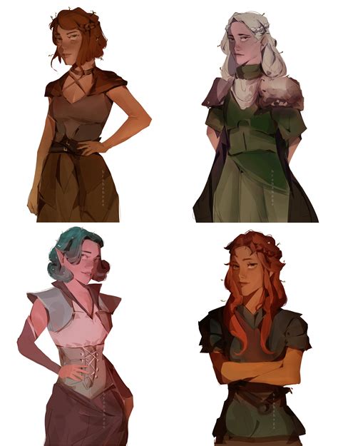 [art] Rithaea The Eladrin Elf In All Her Seasons By U Brahahaga R Dnd