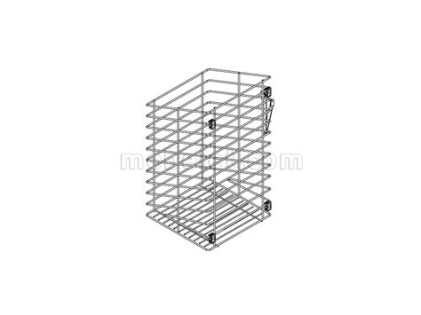 Корзина для белья 125/30-30C в базу 300 откидная, отделка хром