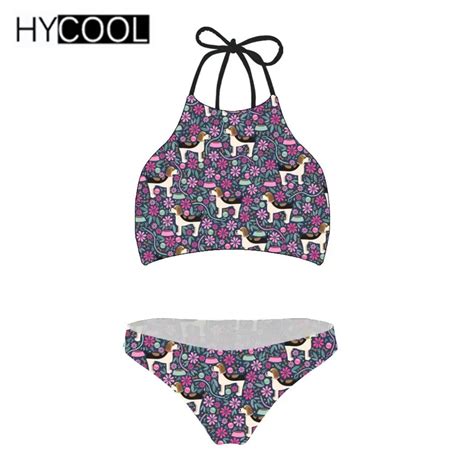 HYCOOL, женское сексуальное бикини, Beagles, для домашних животных, с ...