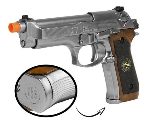 Pistola Airsoft Gbb We M92 Cromada Full Metal Mostruário Mercado Livre