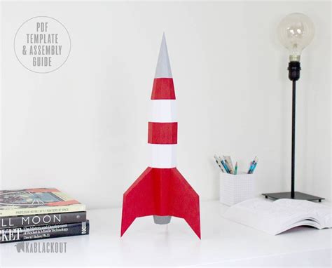 Papercraft Rocket Template DIY Rocket Low Poly Rocket 3D - Etsy | Diy ...