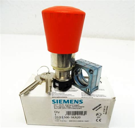Siemens 3SB3 500-1KA20 3SB3500-1KA20 E: 01 Not-Aus Drehentriegelt ...