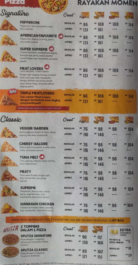 Harga Menu Pizza Hut Delivery PHD Terbaru 2022 2023 Di Tangerang