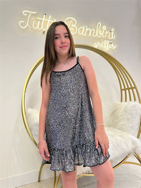 Vestido Festa Infantil Vestido Preto Brilhante Glamour Brilho