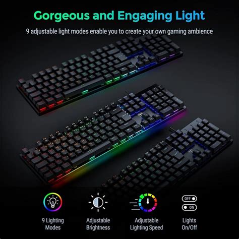 Teclado Mecánico Swicht Azul Iluminación Rgb Pictek Pc305a Envío Gratis