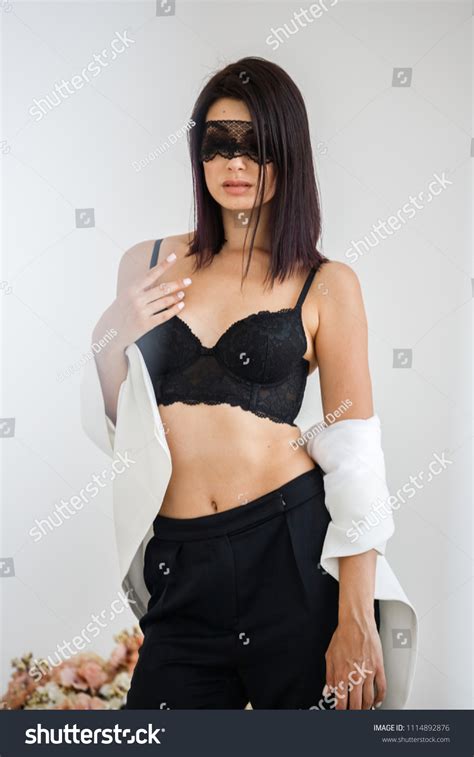 Beautiful Brunette Girl Sexy Business Suit Stock Photo Shutterstock