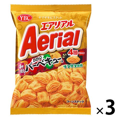 ヤマザキビスケット エアリアル 和風バーベキュー味 3袋 スナック菓子 ポテトチップス アスクル