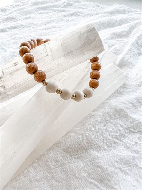 Wood Bead Stretch Bracelet Stretch Bracelet Rosewood Etsy