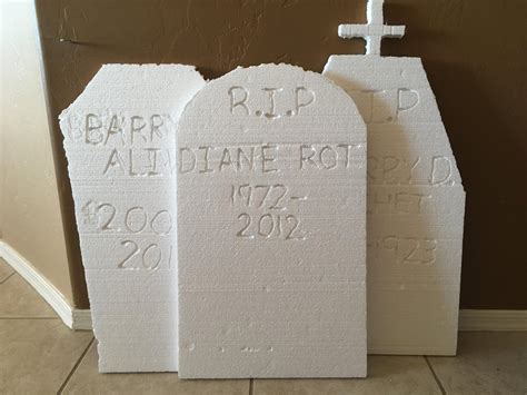 DIY Engraved Halloween Gravestone Decorations : 7 Steps (with Pictures) - Instructables