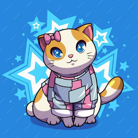 Design De Gatinho Desenho Animado De Casal De Gatos Fofos Vetor Premium