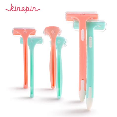 KINEPIN 2pcs Women Razor Manual Safety Straight Shaver Body Bikini Underarm Shaving Barber