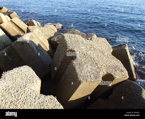 man made sea barrier Stock Photo - Alamy