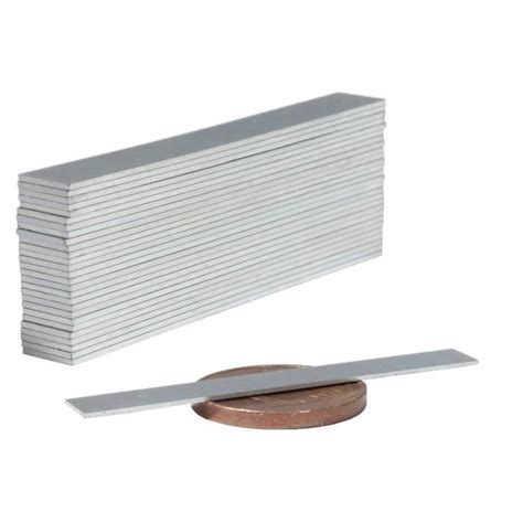 Lot de 20 aimants en néodyme extra puissants 40 x 5 x 0 5 mm Aimant