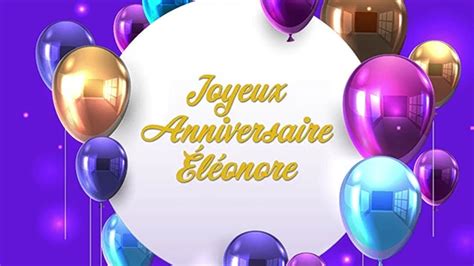 Joyeux anniversaire Éléonore YouTube