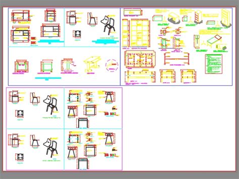 Mobiliario De Colegio En Autocad Descargar Cad Gratis Kb