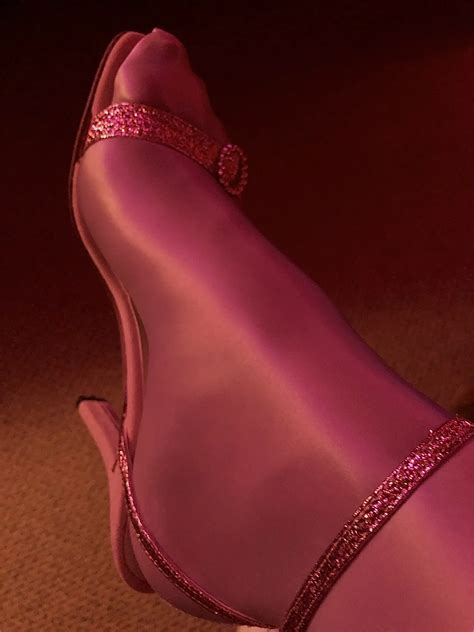 My Long Legs In White Satin Tights And Sexy Pink Sandals Nude Pics XHamster