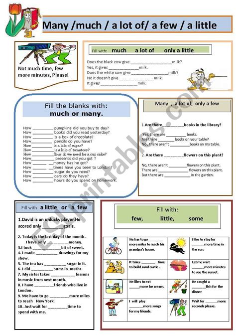 Many Or Much ESL Worksheet By Jhansi