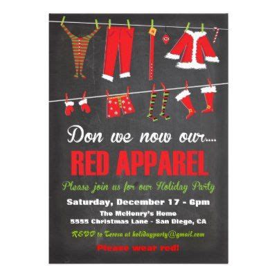 Don we now our Red Apparel - A fun Christmas party invitation to have ...