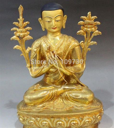 Bir 002945 12 Tibet Buddhism Lhasa Fane Bronze 24K Gold Seat Je