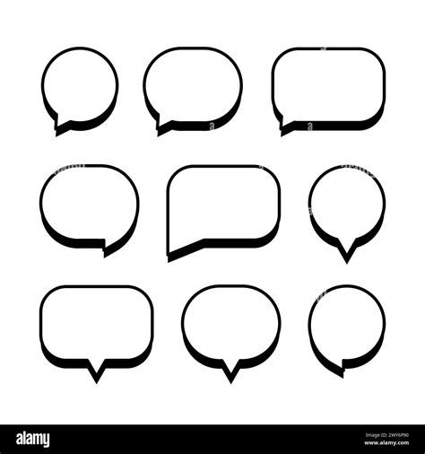 Speech Bubble Chat Icon Collection Set Poster And Sticker Concept Banner Chat Icon Vector Stock