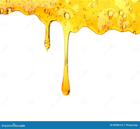 Dripping Honey On White Background Colorful Collection Of Delicious