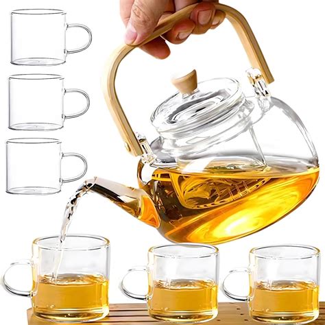 Amazon Motanber Glass Teapot Set With Tea Cups Tea Kettle