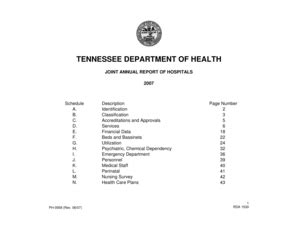 Fillable Online Health State Tn Tennessee Department Of Health The