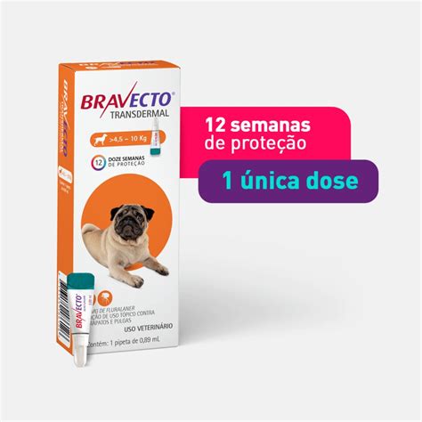 Bravecto Preço 4 5 A 10kg - BRAVECTO TRANSDERMAL CÃES 4,5 A 10KG 250 MG / Soldera Pet Center | As ...