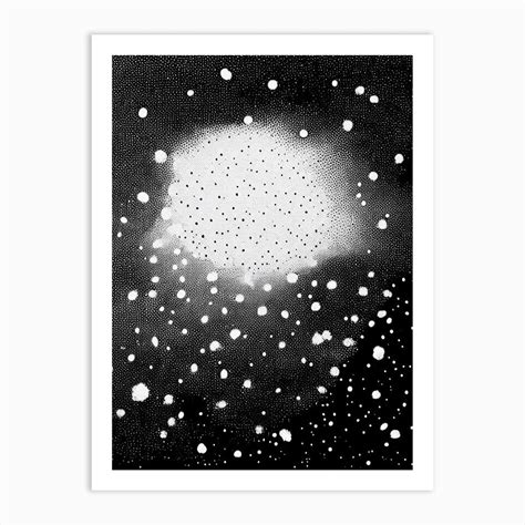 Graupel, Snowflakes, Black & White 3 Art Print by Frost & Frame - Fy