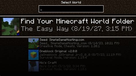 How To Find Your Minecraft World In Files Minecraft Saves Folder