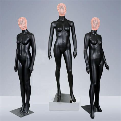 Xinji China Clothing Shop Display Fiberglass Dummy Fashion Black Female