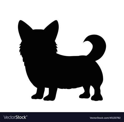 Cute dog silhouette Royalty Free Vector Image - VectorStock