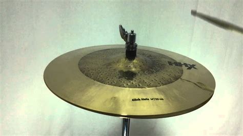 Sabian HHX Click Hi Hat Cymbals Brilliant 14 YouTube